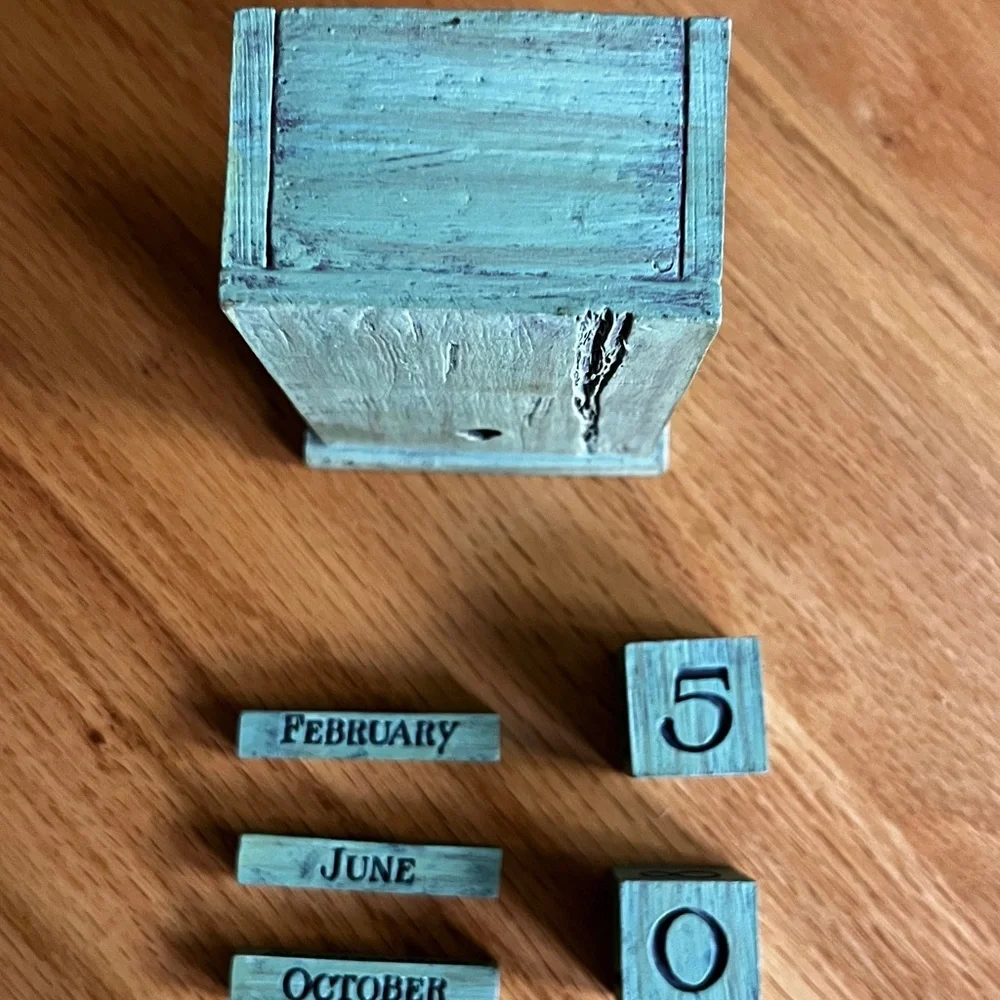 Hallmark Blue Office Calendar with Perpetual Date Display